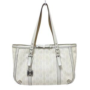 LOEWE - White Light gray PVC Leather Shoulder Bag 386-073025